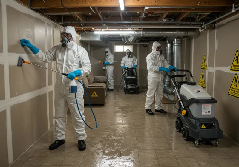 Basement Moisture Removal and Structural Drying process in Waimalu, HI